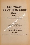 Book cover of Weekly Operating Notice containing Temporary Speed Restrictions, Engineering Arrangements, Signalling & Permanent Way Alterations, General Instructions and Notices, 24 to 30 January 1998 by Railtrack Southern (East)